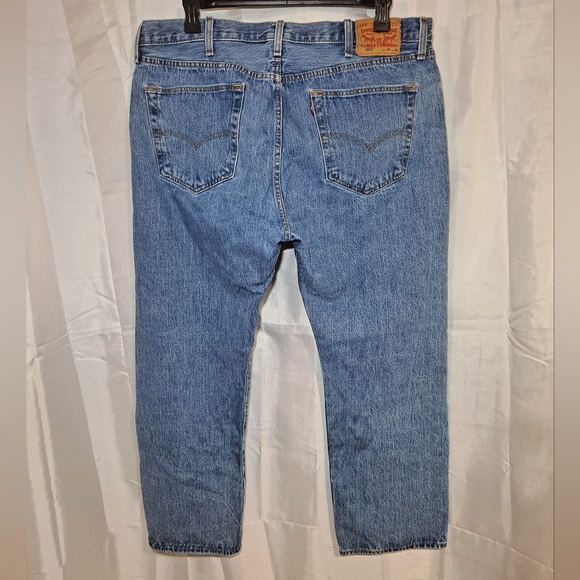 Levi's 501 Button-Fly Jeans Men's 40x30 Blue Denim Straight 5-Pkt Original-Fit - Picture 5 of 11